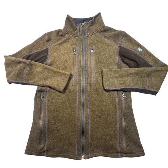 Kuhl Interceptr Alfpaca Kashmira Fleece Full Zip Medium Sweater Jacket (FLAW) - Picture 1 of 11